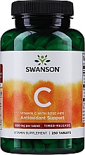 Парфумерія, косметика Харчова добавка "Вітамін С із шипшиною, з уповільненим вивільненням", 500 мг - Swanson Timed-Release Vitamin C with Rose Hips