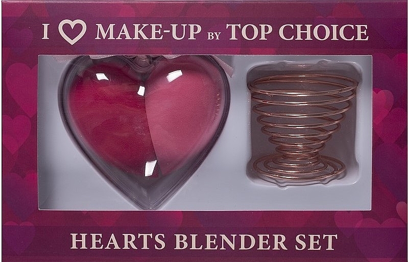 Губки для макіяжу "Hearts", 2 шт., 38310 - Top Choice — фото N1