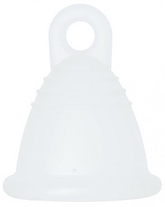 Менструальная чаша с петлей, размер XL, прозрачная - MeLuna Classic Shorty Menstrual Cup Ring — фото N1