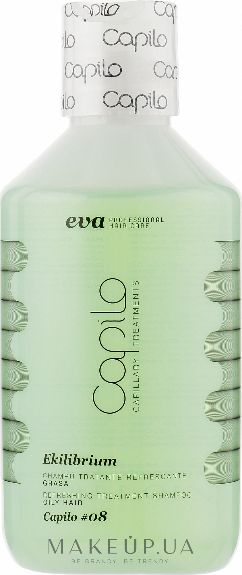 Освежающий лечебный шампунь для жирной кожи головы - Eva Professional Capilo Ekilibrium Shampoo №08 — фото 300ml