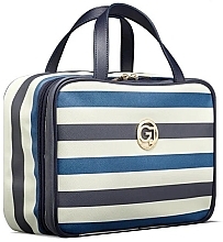 Косметичка - Gillian Jones Organizer Cosmeticbag With Hangup Function Dark Blue/White Stripe — фото N3
