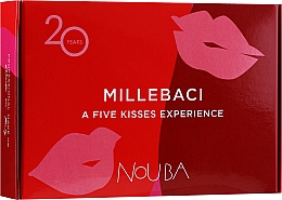 Набор №1 - NoUBA Millebaci Box Set 5 Kisses Experience (lipstick/5х3ml) — фото N1