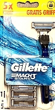 Духи, Парфюмерия, косметика Бритвенный станок с 5 сменными кассетами - Gillette Mach3 Start