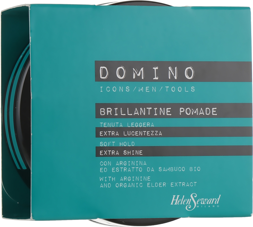 Бриллиантовый воск с аргинином и органическим экстрактом бузины - Helen Seward Domino Styling Brillantine Pomade — фото N2