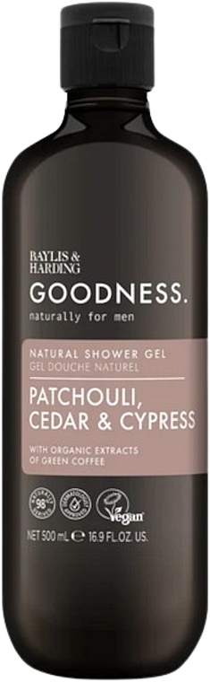 Гель для душу для чоловіків - Baylis & Harding Goodness Natural Shower Gel Patchouli Cedar And Cypress — фото N1
