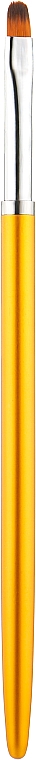 Кисть скругленная для геля, жёлтая, 6 мм - Vizavi Professional