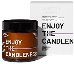 Веганська масажна свічка для тіла з 40% маслом ши та олією сливових кісточок - Veoli Botanica Enjoy The Candleness — фото N1