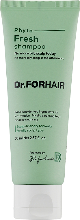 Міцелярний шампунь для жирної шкіри голови - Dr.FORHAIR Phyto Fresh Shampoo (мініатюра) — фото N1
