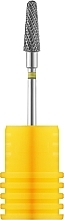 Фреза твердосплавная "Конус, полусферический конец" 194 110 040, желтая - Nail Drill — фото N1