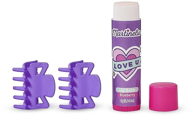 Набір шпильки та бальзам для губ, фіолетовий - Martinelia — фото N2