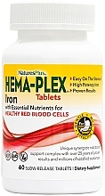 Залізо у таблетках сповільненого вивільнення - NaturesPlus Hema-Plex Iron Slow-Release Tablets — фото N4