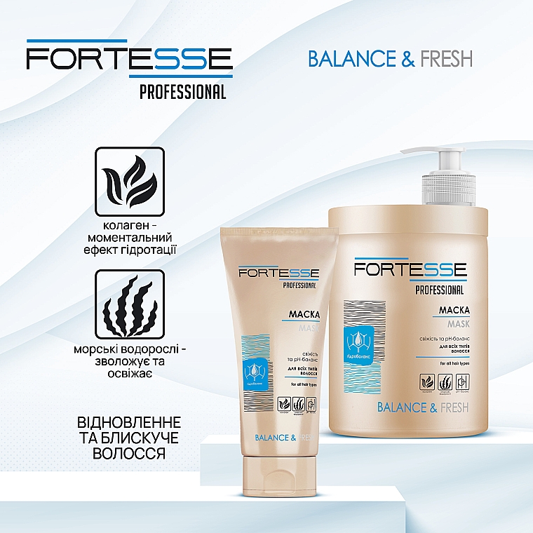 Маска для волос "Баланс" - Fortesse Professional Balance & Fresh Mask — фото N5