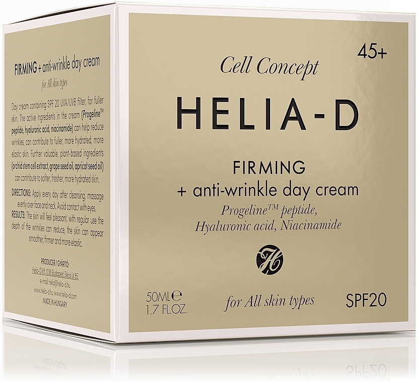 Крем денний для обличчя проти зморшок, 45+ - Helia-D Cell Concept Cream — фото N4