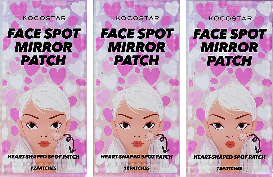 Патчи от прыщей и воспалений на лице - Kocostar Face Spot Mirror Patch — фото N3