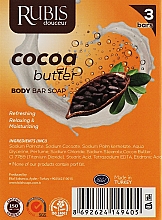 Мило "Шоколадне масло" - Rubis Care Cocoa Butter Body Bar Soap — фото N3