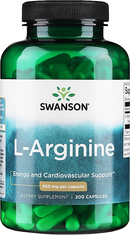 Амінокислота "Л-Аргінін", 500 мг - Swanson L-Arginine 500 mg — фото N1