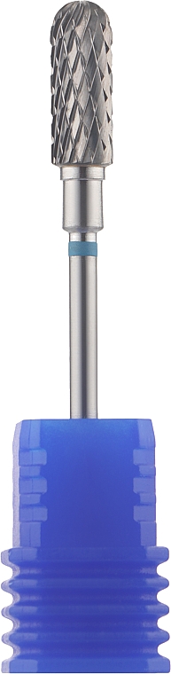 Фреза вольфрамова, округлений циліндр, 5 мм, синя - Head The Beauty Tools — фото N1
