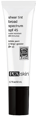 Тонований сонцезахисний крем SPF 45 - PCA Skin Sheer Tint Broad Spectrum SPF 45