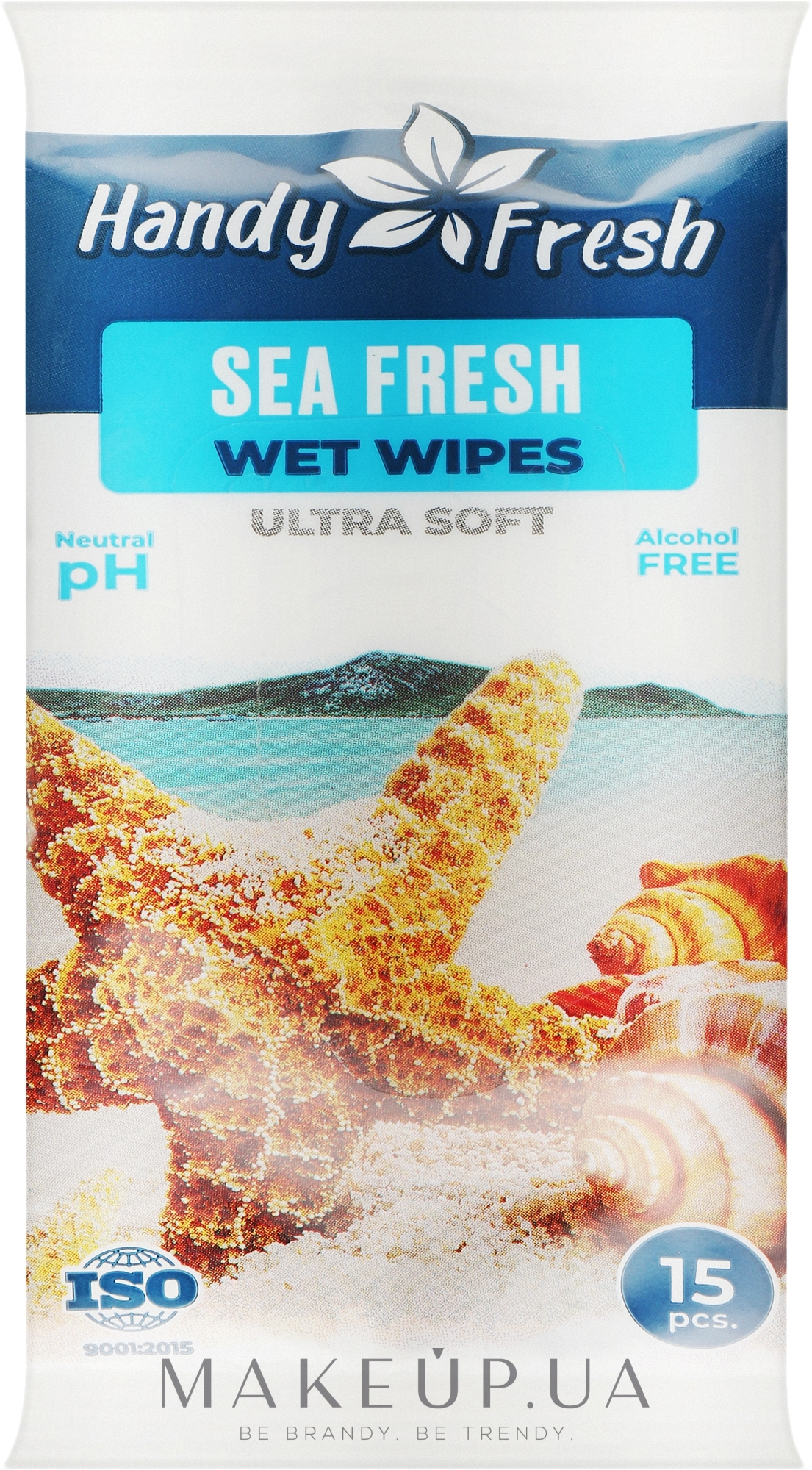 Серветки вологі "Морська свіжість", 15 шт. - Handy Fresh Sea Fresh — фото 15шт