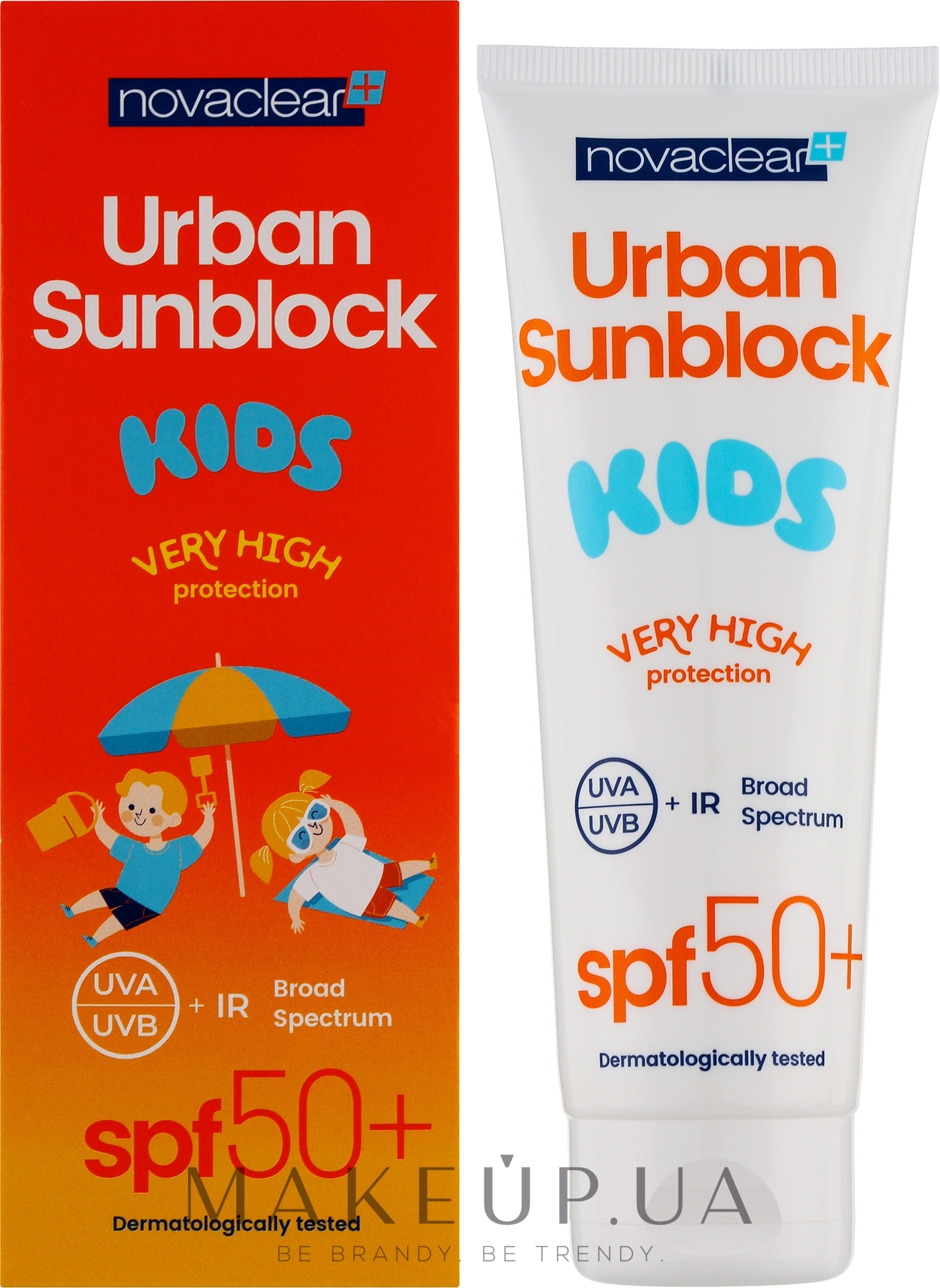 Солнцезащитный крем для для детей - Novaclear Urban Sunblock Kids SPF50+ — фото 125ml