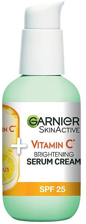 Освітлювальна сироватка-крем з вітаміном С - Garnier Skin Active Vitamin C 2-in-1 Serum Cream SPF25 — фото N2