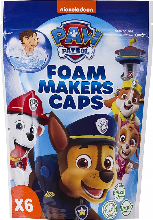 Капсулы для купания - Nickelodeon Paw Patrol Foam Makers Caps — фото N1