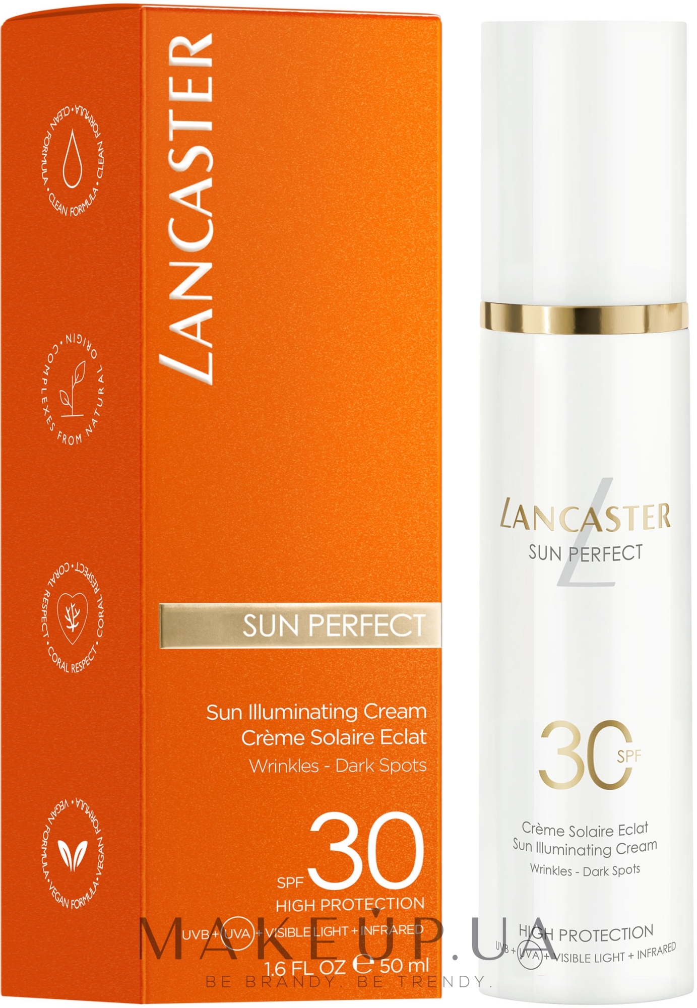 Сонцезахисний крем для обличчя - Lancaster Sun Perfect Sun Illuminating Cream SPF 30 — фото 50ml
