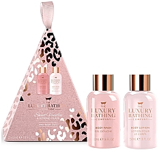 Духи, Парфюмерия, косметика Набор - Grace Cole The Luxury Bathing Vanilla & Almond Glaze Set (sh/gel/50ml + b/lot/50ml)