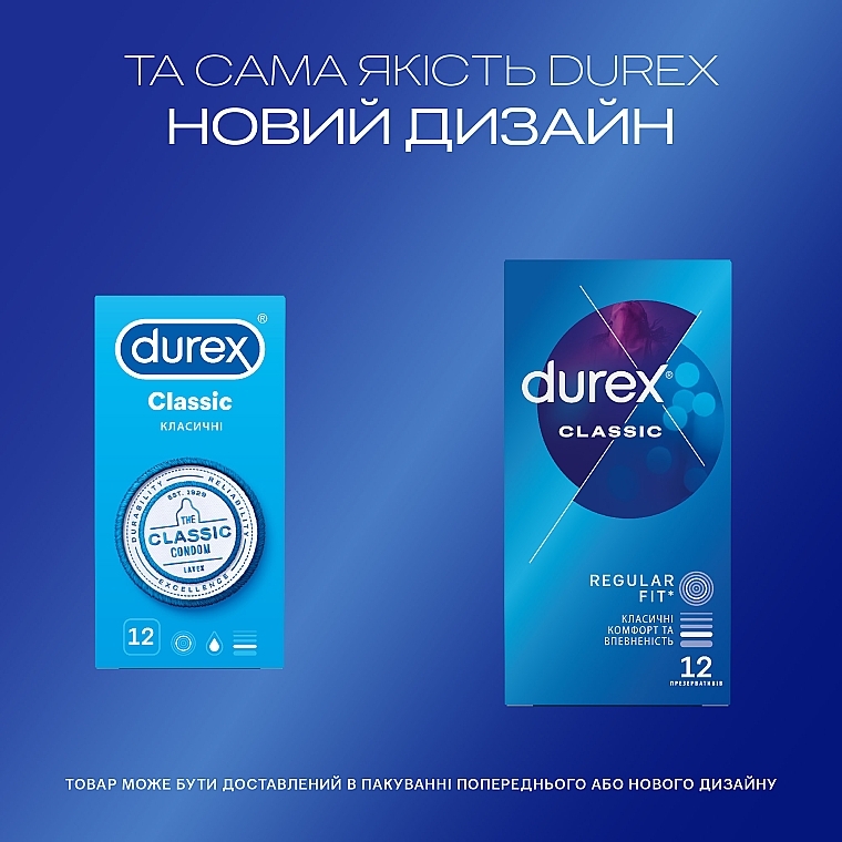 Презервативи латексні з силіконовою змазкою "Класичні", 12 шт - Durex Classic — фото N4