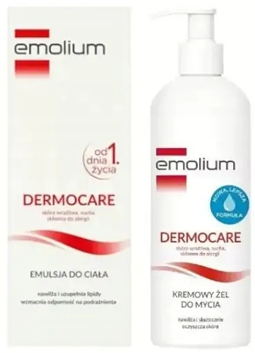 Набір - Emolium Dermocare (sh/gel/400ml + b/emulsion/400ml) — фото N1