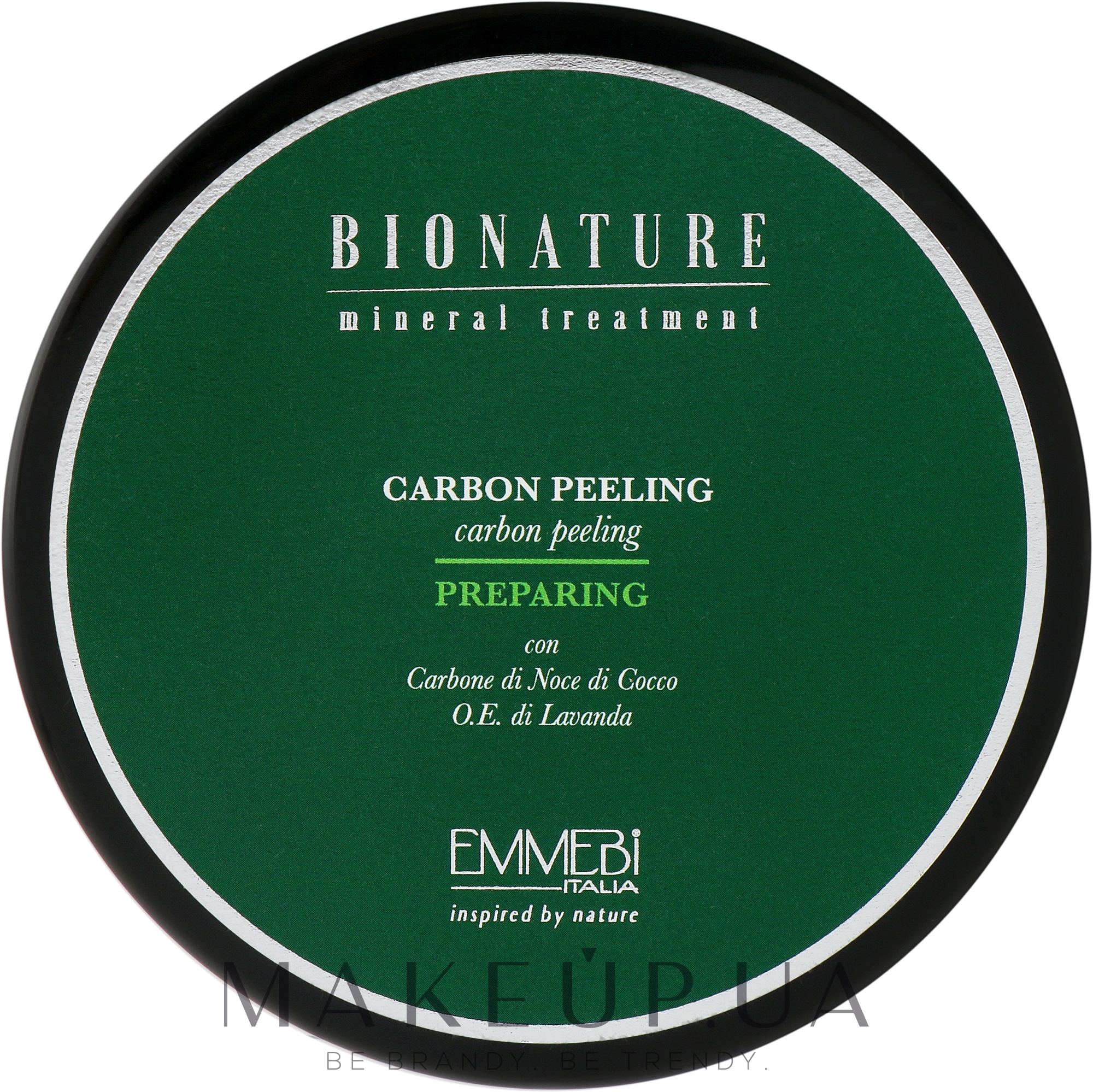Пілінг для шкіри голови з ефірною олією лаванди - Emmebi Italia BioNatural Mineral Treatment Carbon Peel — фото 300ml