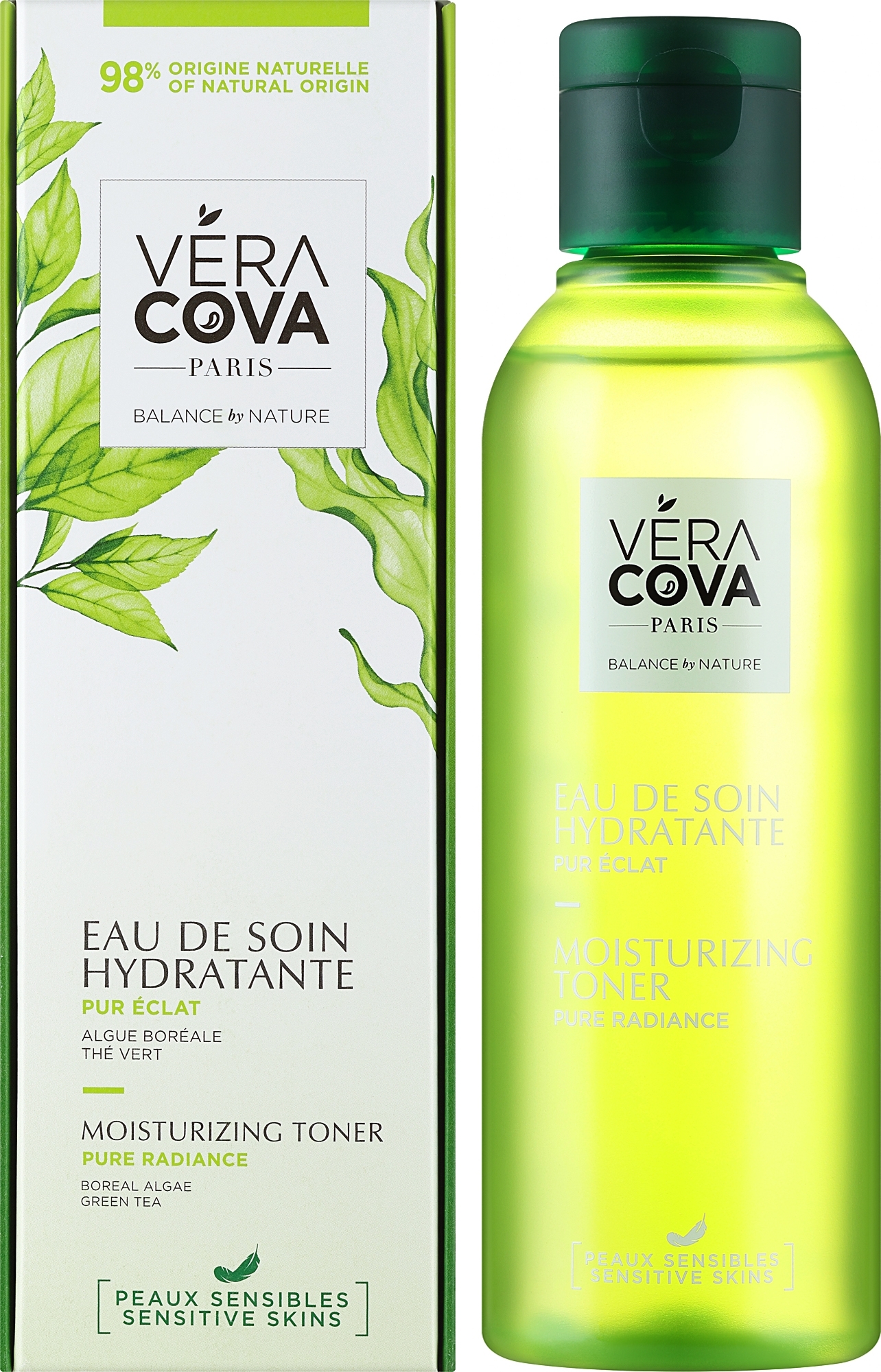 Увлажняющий тонер с зеленым чаем для лица - Veracova Green Tea Moisturizing Toner — фото 200ml