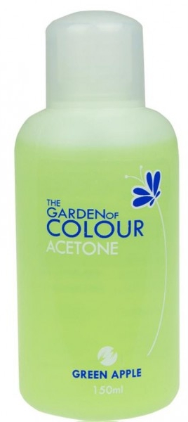 Жидкость для снятия лака "Зеленое яблоко" - Silcare The Garden Of Colour Aceton Green Apple — фото N1