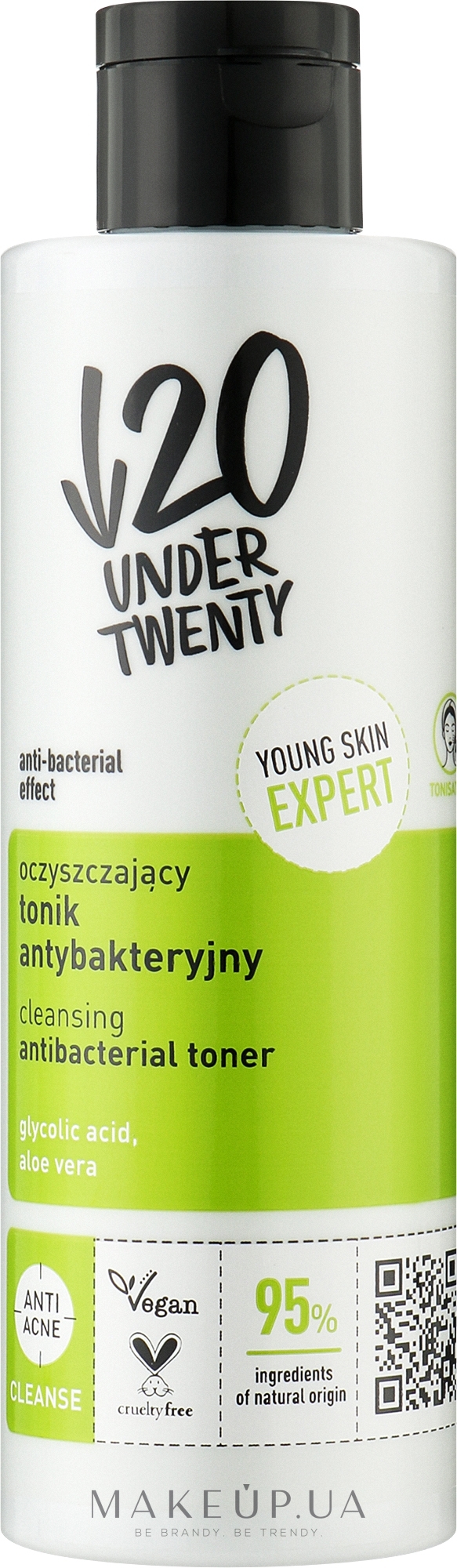 Очищувальний антибактеріальний тонік - Under Twenty Anti! Acne — фото 200ml