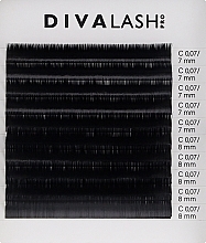 Парфумерія, косметика Вії для нарощування C 0.07 (7-8 мм), 10 ліній - Divalashpro