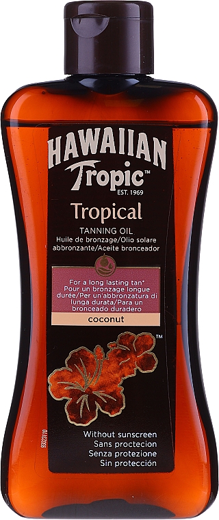Лосьон-ускоритель загара - Hawaiian Tropic Coconut Tropical Tanning Oil — фото N1