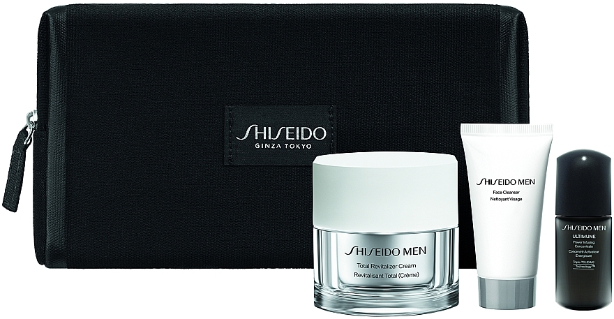 Набір - Shiseido Men Holiday Kit (f/cr/50ml + cleanser/30ml + f/conc/10ml) — фото N2