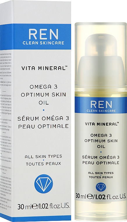 Оптимальне масло для обличчя - REN Vita Mineral Omega 3 Optimum Skin Serum Oil — фото N2