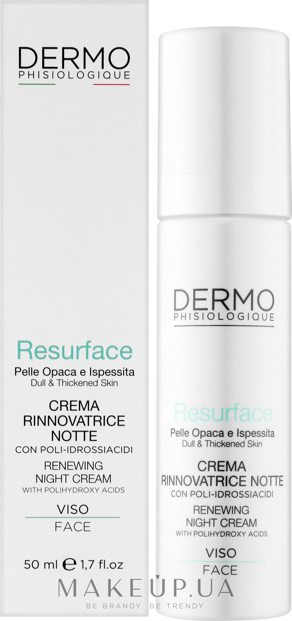 Нічний крем із кислотами для шкіри обличчя, шиї та зони декольте - Dermophisiologique Peel Resurface — фото 50ml
