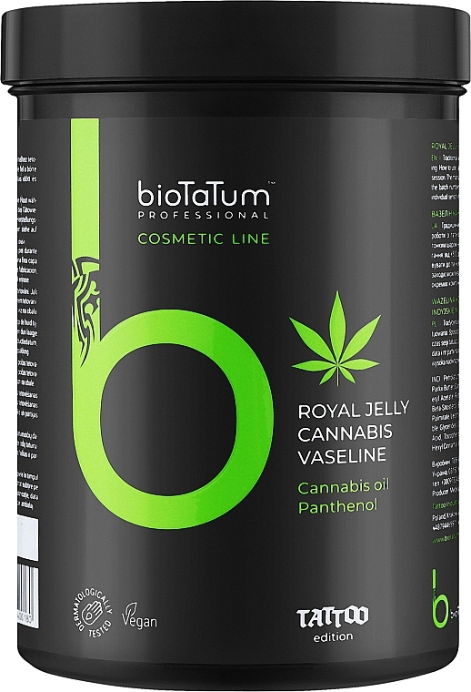 Вазелин "Каннабис" - bioTaTum Professional Cosmetic line Royal Jelly Cannabis Vaseline — фото N1