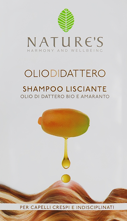 Шампунь для випрямлення волосся - Nature's Oliodidattero Straightening Shampoo (пробник)
