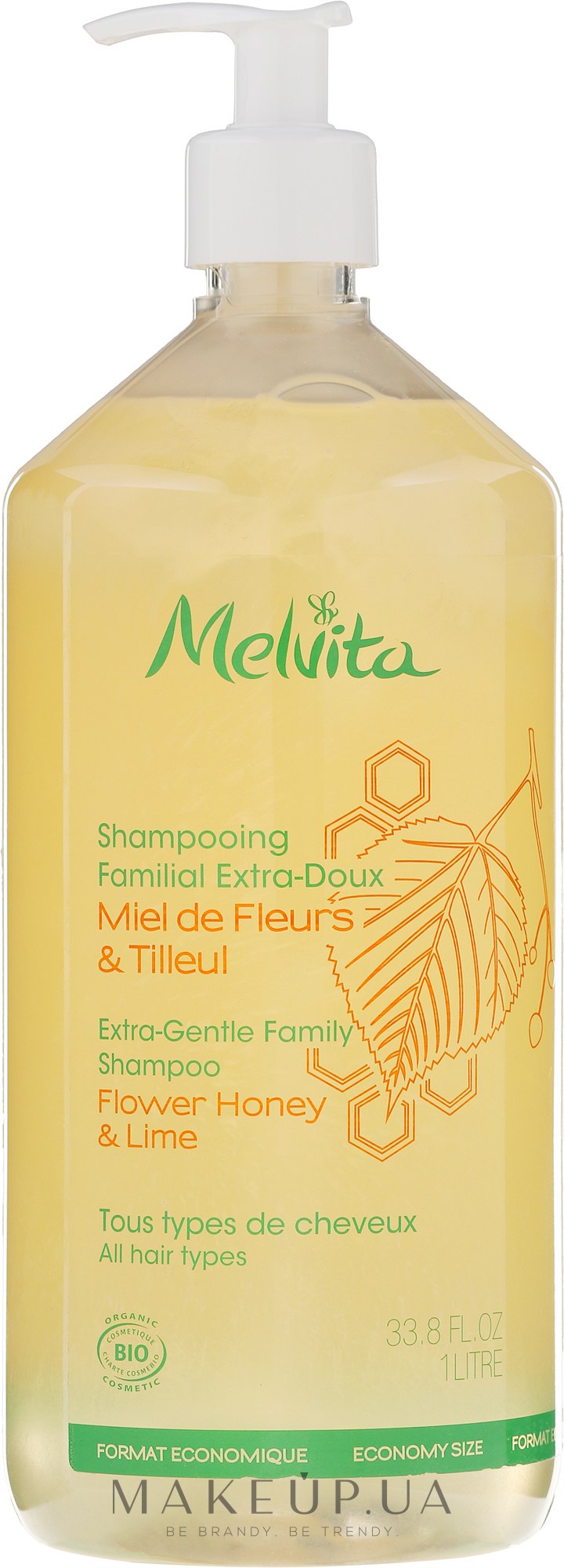 Шампунь для волос и тела - Melvita Extra-Gentle Family Shampoo Flower Honey & Lime — фото 1000ml