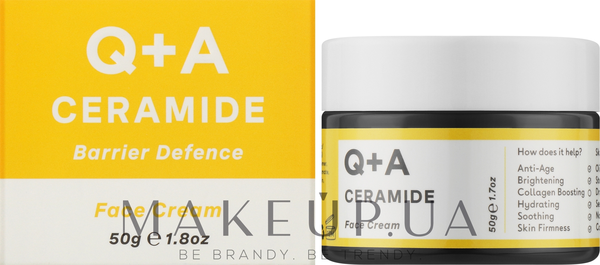 Денний крем для обличчя - Q+A Ceramide Barrier Defense Face Cream — фото 50g