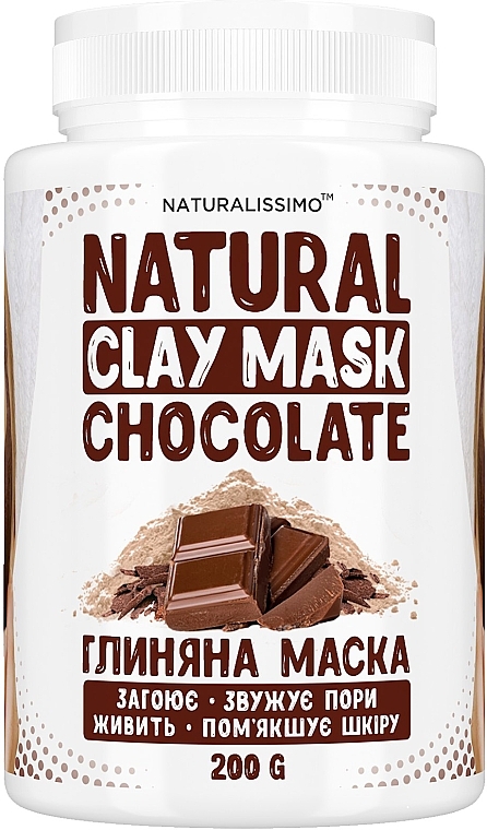 Глиняна маска з шоколадом для обличчя - Naturalissimo Clay Mask SPA Chocolate — фото N1