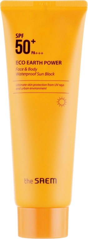 Крем сонцезахисний для обличчя і тіла - The Saem Eco Earth Power Face & Body Waterproof Sun Block — фото N5
