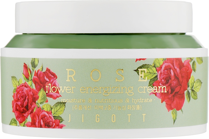 Крем для лица с пептидами дамасской розы - Jigott Rose Flower Energizing Cream