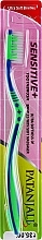 Парфумерія, косметика Зубна щітка для чутливих зубів, зелена з синім - Patanjali Sensitive+ Toothbrush