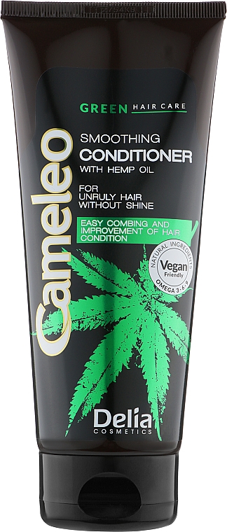 Разглаживающий кондиционер для волос с маслом конопли - Delia Cosmetics Cameleo Green Conditioner