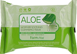 Салфетки для очищения с алоэ - FarmStay Aloe Moisture Soothing Cleansing Tissue — фото N1
