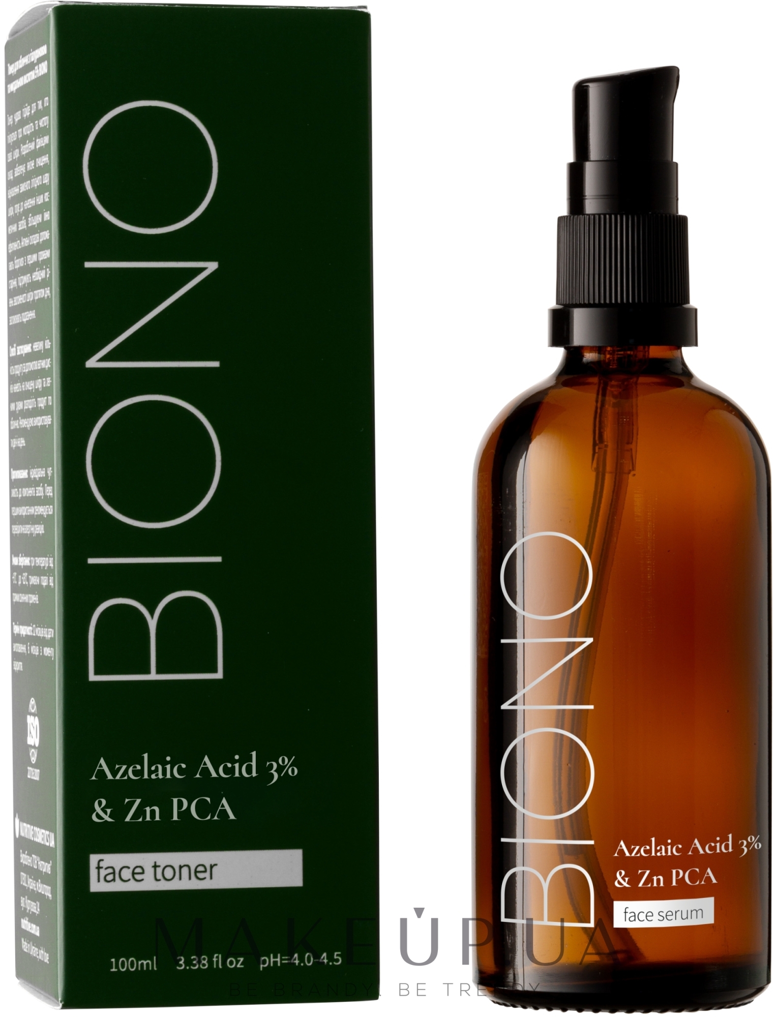 Тонер для лица с азелаиновой кислотой 3% - Biono Azelaic Acid 3% & Zn PCA Face Toner — фото 100ml